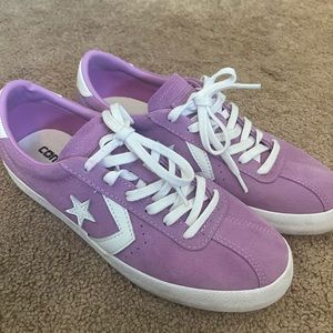 Lavender suede Converse shoes